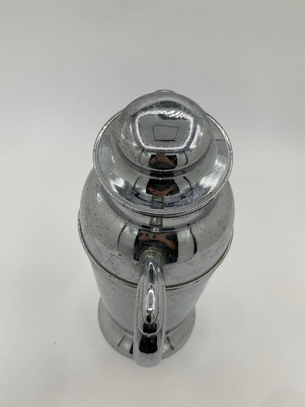 Art Deco Chrome Cocktail Shaker with Spout & Handle – 1930s Barware - Picture 5 of 10